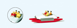 Preiser 10683 Family in White Pedal Boat (3) Exclusive Figure Set HO