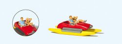 Preiser 10684 Couple in Red Bedal Boat (1x2) Exclusive Figure Set HO