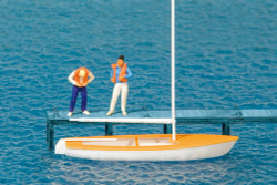 Preiser 10678 Korsar Boat w/Sailors(2) Life Jackets Exclusive Figure Set HO