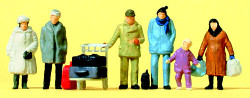 Preiser 14038 Travellers Winter Clothing (6) Standard Figure Set HO