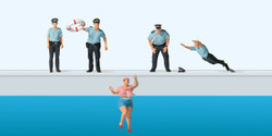 Preiser 10744 Rescued from the Water (5) Exclusive Figure Set HO
