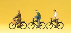 Preiser 10333 Elderly Cyclists (3) Exclusive Figure Set HO