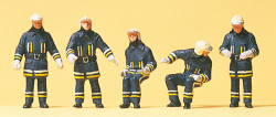 Preiser 10487 Firemen at the Fire Engine (5) Exclusive Figure Set HO