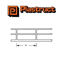 Plastruct 90681 (HRS-2P) Handrail White Styrene 1:200 2pc