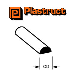 Plastruct 90879 (MRH-30P) Half Round Rod 0.8mm 10pc