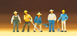 Preiser 10031 Track Workers (5) with Tools Exclusive Figure Set HO