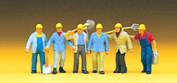 Preiser 10033 Track Workers (6) with Tools Exclusve Figure Set HO