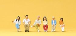 Preiser 10297 Youths Seated (6) Exclusive Figure Set HO