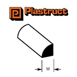 Plastruct 90892 (MRQ-40P) Quarter Round Rod 1.0mm 10pc