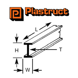 Plastruct 90512 (BFS-3P) Beam 2.4x1.2x250mm 10pc