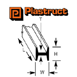 Plastruct 90541 (HFS-2P) H Section 1.6x1.6x 250mm 10pc