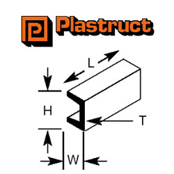 Plastruct 90583 (UFS-4P) U Section 3.2x2.3mm 8pc