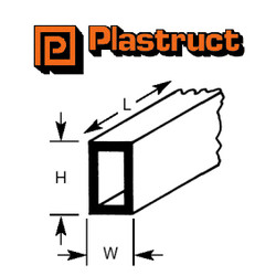 Plastruct 90633 (RTFS-12P) Rectangular Tube 9.5x6.4x375mm 4pc
