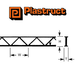 Plastruct 90654 (OWTS-12P) Truss 9.5x15.9x150mm 2pc