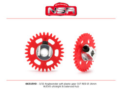 NSR 6631EVO 3/32 AW Soft Plastic Gear 31t Red 16mm UL Balanced Hub 1:32