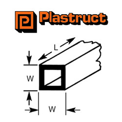 Plastruct 90204 (ST-10P) Square Tube 8mm 4pc