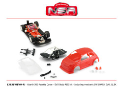 NSR 1051SWEVO-R Abarth 500 Assetto Corse EVO Red Kit SW Shark EVO 21.5k 1:32