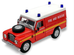 Cararama 553940 Land Rover Series III Hard Top Fire & Rescue O Gauge
