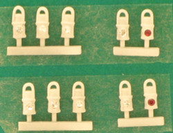 Springside DA3-2 SR White Head and Tail Lamps (10) OO Gauge
