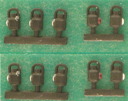 Springside DA4A-2 LMS Black Head and Tail Lamps (10) OO Gauge