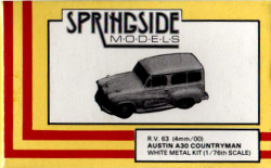 Springside RV63 Austin A30 Estate Whitemetal Kit OO Gauge