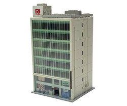 Kato 23-438 Diotown 8 Floor Glass Fronted Office Block White(Pre-Built) N Gauge