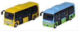 Kato 23-600A Hino Poncho Bus Set (1xYellow/1xBlue) N Gauge