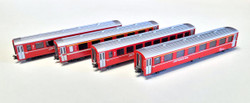 Kato 10-1414 RhB EW1 Red 4 Coach Add on Set (4) N Gauge