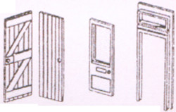 Dornaplas B3 Glazed/Braced Battened Doors Kit OO Gauge