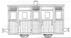 Dundas Models DM62 Ffestiniog and Blaneau Rly Planked 4 Wheel 3rd Class Coach OO9 Gauge