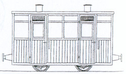 Dundas Models DM68 Victorian 2 Compartment Planked 4 Wheel Coach Kit OO9 Gauge