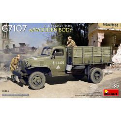 Miniart WWII G7107 1.5t 4x4 Cargo Truck w/Wood Body 1:35 Plastic Model Kit 35386