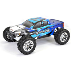 FTX Carnage 2.0 1/10 Brushed Truck 4WD RTR BLUE RC Car Batt Chgr 2.4ghz Radio