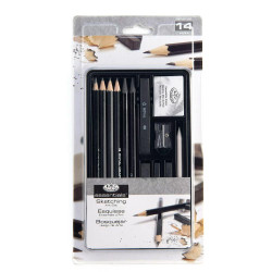 Royal & Langnickel 14pc Graphite Sketching Pencil Set Tin RSET-ART2507