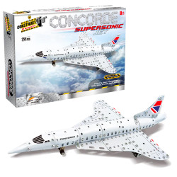 Construct It Concorde Supersonic Jet Plane DIY Mechanical Kit - Age 8+ 255pcs