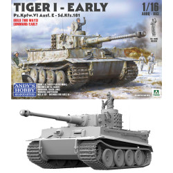 Andy's Hobby HQ Tiger I Early Tank 3-in-1 1:16 Plastic Model Kit AHHQ003 Takom