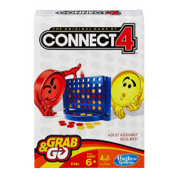 Connect 4 Grab And Go - Classic Portable Family Game from Hasbro - Age 6+