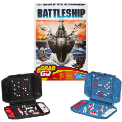 Battleship Grab And Go - Classic Portable Game from Hasbro - Age 7+