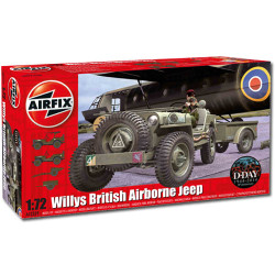 AIRFIX A02339 Willys British Airborne Jeep 1:72 Military Model Kit