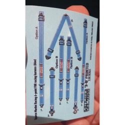 Kits World Sparco Martini Racing 6-Point FHR Blue 1:24 Decals 124019