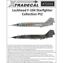 Xtradecal Lockheed F-104 Starfighter Collection Pt 2 1:72 Aircraft Decals X72315