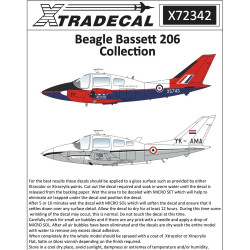 Xtradecal Beagle Bassett 206 Collection 1:72 Decals 72342