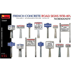 Miniart 35669 French Concrete Road Signs 1930-40s 1:35 Diorama Model Kit