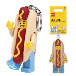 Lego Character Hot Dog Key Ring Light