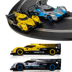 Scalextric Ginetta G60-LT-P1 LMP - Blue & Yellow Slot Car Twin Pack