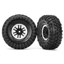 Traxxas 8272X TRX-4 TRX-6 Assembled Chrome Wheels w/Canyon Trail Tyres Pair