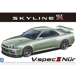 Aoshima  06275 Nissan BNR34 Skyline GT-R V-Spec II Nur '02 1:24 Plastic Model Kit