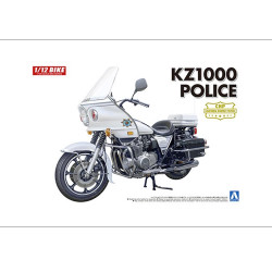 Aoshima  05459 Kawasaki KZ1000 Police 1:12 Plastic Bike Model Kit