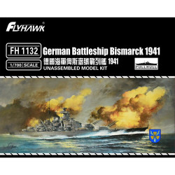 FlyHawk 1132 German Battleship Bismarck 1941 1:700 Model Kit
