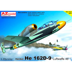 AZ Model 7837 Heinkel He-162D-9 Luftwaffe 46' 1:72 Model Kit